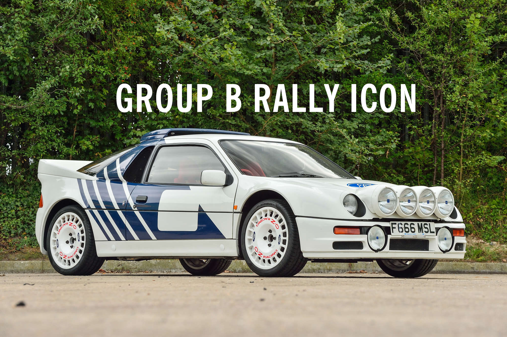 Golden Group B era Ford RS200 for sale with Silverstone Auctions